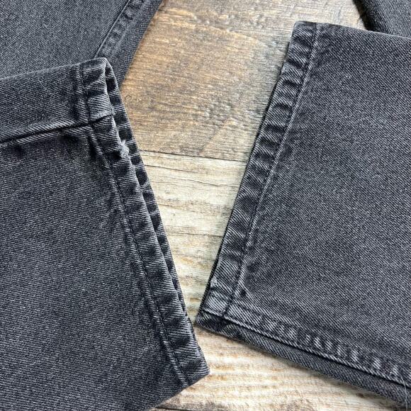 Vintage 90s Levi’s Faded Black 550 Relaxed Fit Orange Tab Jeans 37"x31.5" - Picture 8 of 10